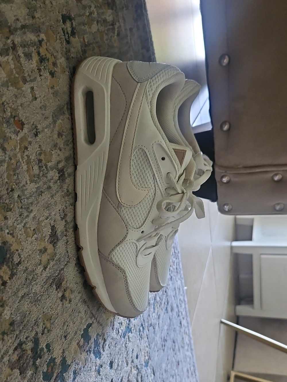 Nike Women's Cream/White Low-Top Air Max Sneakers